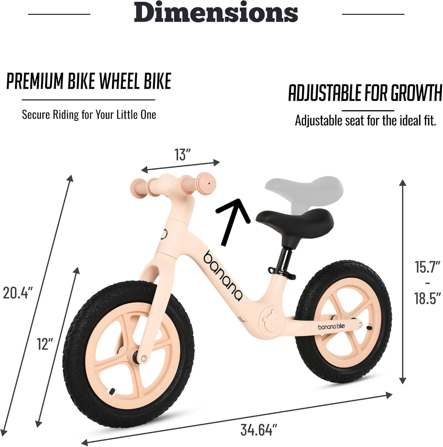 banana bike Lava Sport Kids Balance Bike - No Pedal Kids Bikes - Walking Bicycles - Beginner Lightweight Sports Training Bicycle for Boys and Girls - Age 2-6 - Adjustable Handlebar and Seat