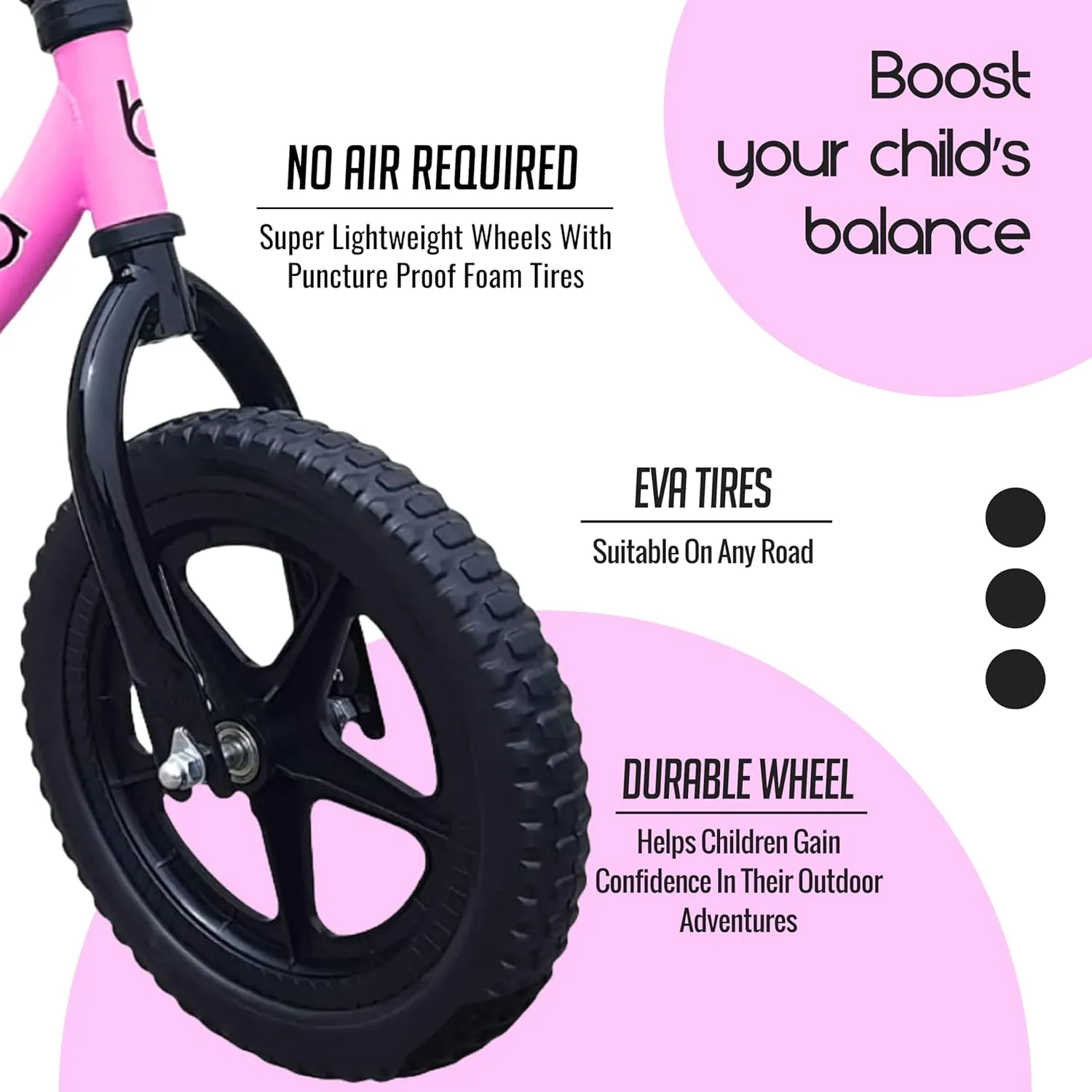 banana bike LT Balance Bike - Lightweight Toddler Bike for 2-5 Age - 33x18x24 No Pedal with Adjustable Handlebar and Seat - Durable Aluminum -Equipped with EVA Tires for Smooth Rides, Pink