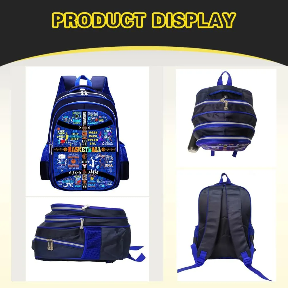 Basketball Backpack Laptop Backpack For Men Women, Basketball Backpacks Shoulder Bag For Travel Hiking Camping Daypack
