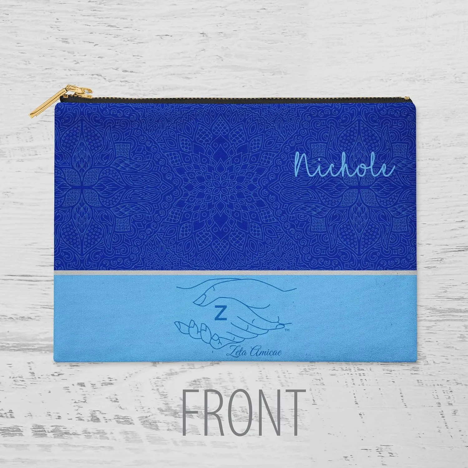 BBGreek Zeta Phi Beta Sorority Paraphernalia - Cosmetic Case, Makeup Pouch, Travel Bag Organizer Collection - Official Vendor