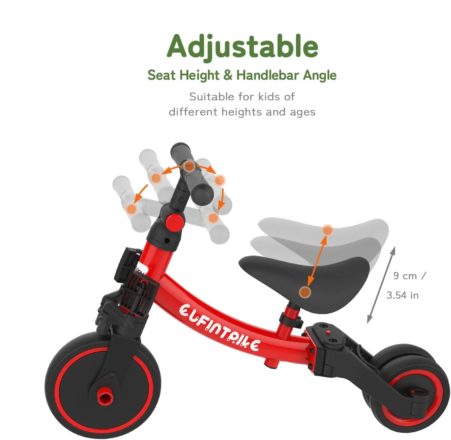 besrey 5 in 1 Toddler Bike for 1 Year to 4 Years Old Kids, Toddler Tricycle Kids Trikes Tricycle, Toys for Boy & Girl, Balance Training, Removable Pedals