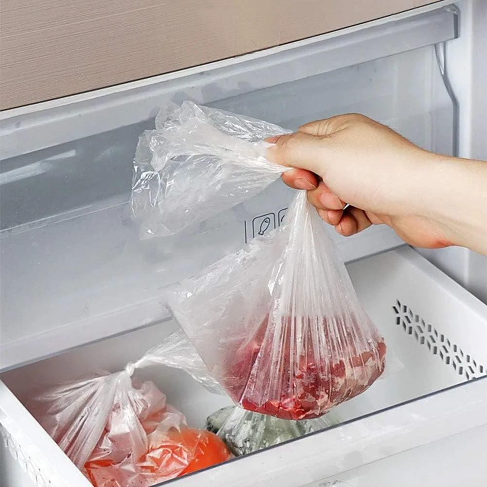 BESTEASY Produce Bags, Clear Plastic - 12" x 16", Durable, Bread, Fruits, Vegetable - 350 Bags/Roll (1 Roll)