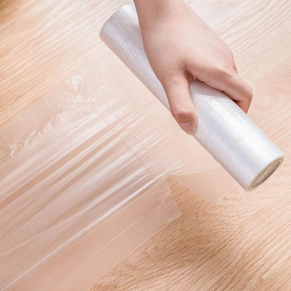 BESTEASY Produce Bags, Clear Plastic - 12" x 16", Durable, Bread, Fruits, Vegetable - 350 Bags/Roll (1 Roll)