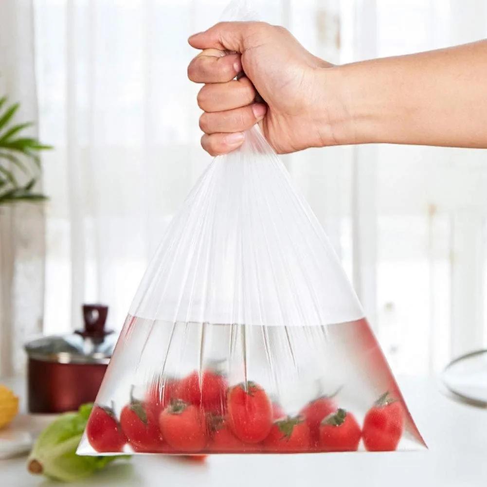 BESTEASY Produce Bags, Clear Plastic - 12" x 16", Durable, Bread, Fruits, Vegetable - 350 Bags/Roll (1 Roll)