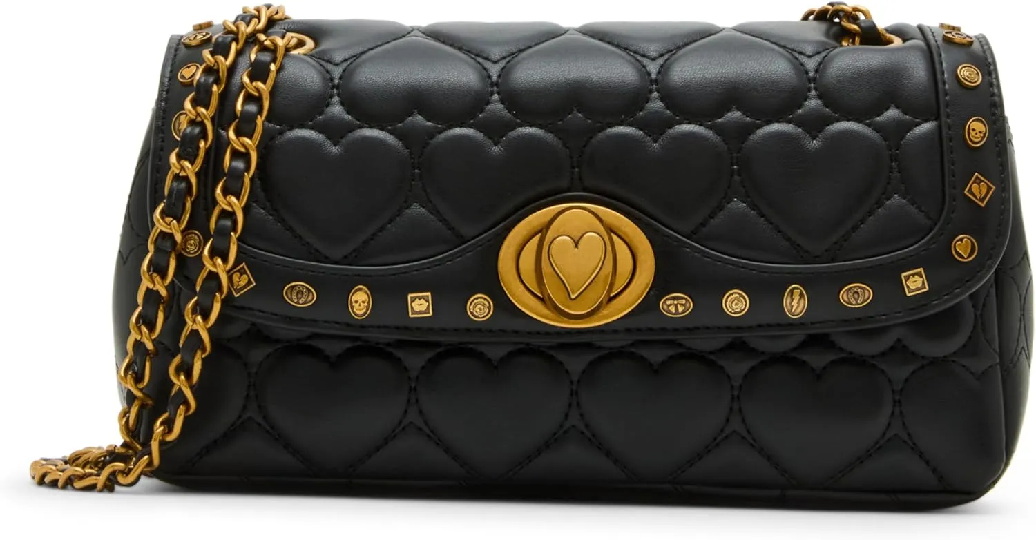 Betsey Johnson Icon Hearts Flap Bag