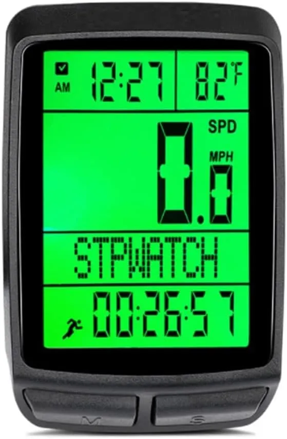 Bike Bicycle Odometer Speedometer, Waterproof Auto Wake and Sleep Multifunction, Wireless
