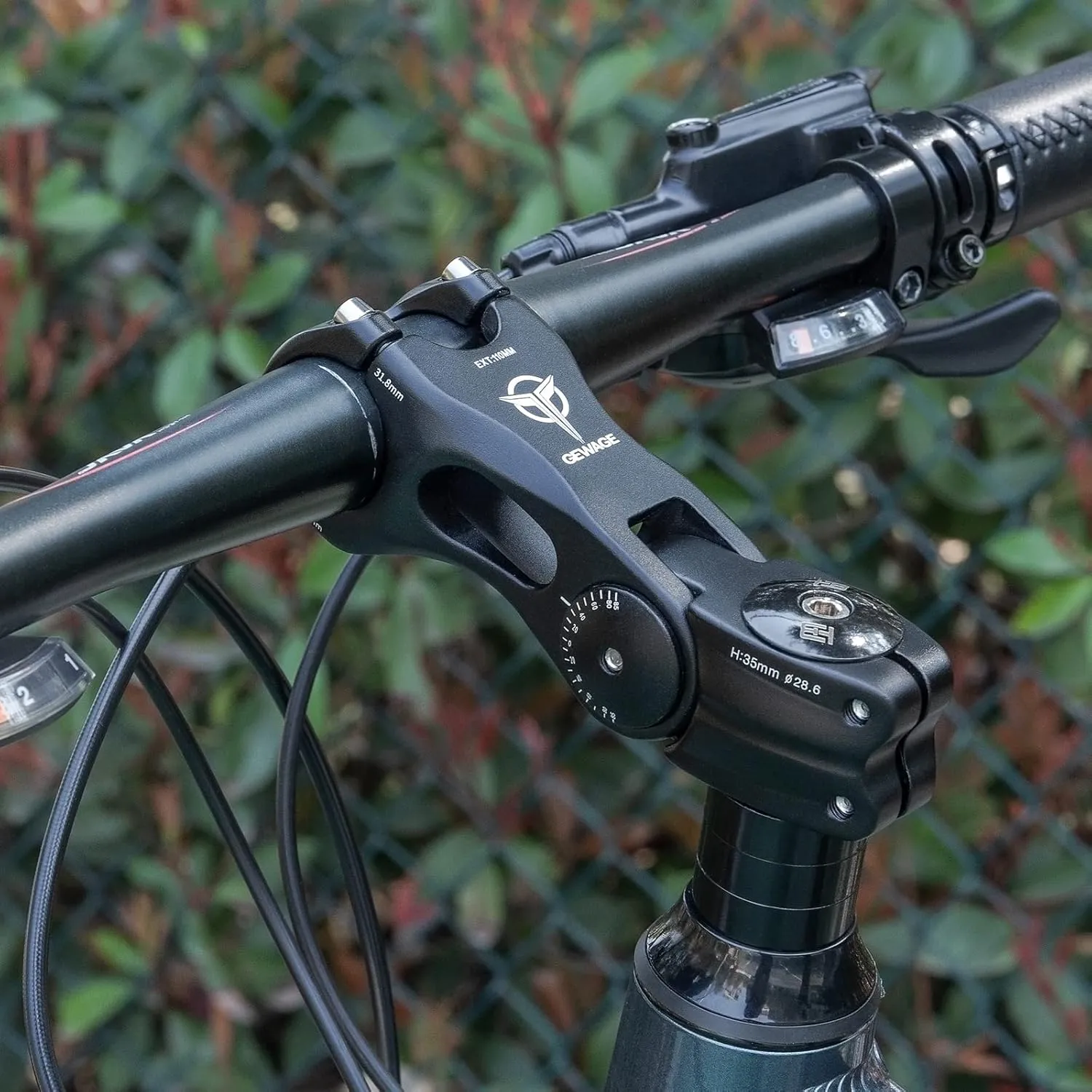 Bike Bicycle Stem - -75 ~   50 Degree Adjustable bike Stem- 90/110/145mm Bike Stem Riser For 31.8(1-1/4") Handlebars- Aluminum Alloy Mountain Bike Handlebar Riser Extender For Mountain Road City Bike