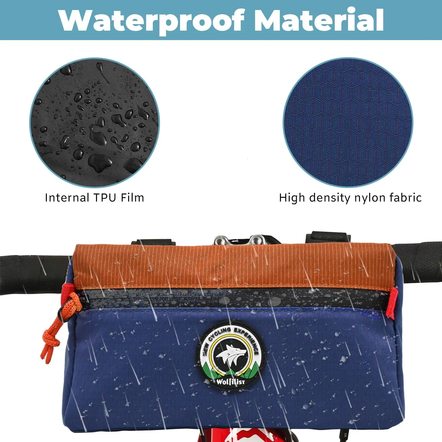 Bike Handlebar Bag, Bicycle Front Bag, Kids Handle Bar Bag, Storage Bag with Shoulder Strap for Men Women Kids Outdoor Road MTB Cycling(Purple Brown)