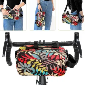Bike Handlebar Bag, Bike Bag for Bicycles, Waterproof Bike Frame Bag with Shoulder Strap, Scooter Bag, Bike Storage Bag, Shoulder Bag for Mountain Road Bike Accessories