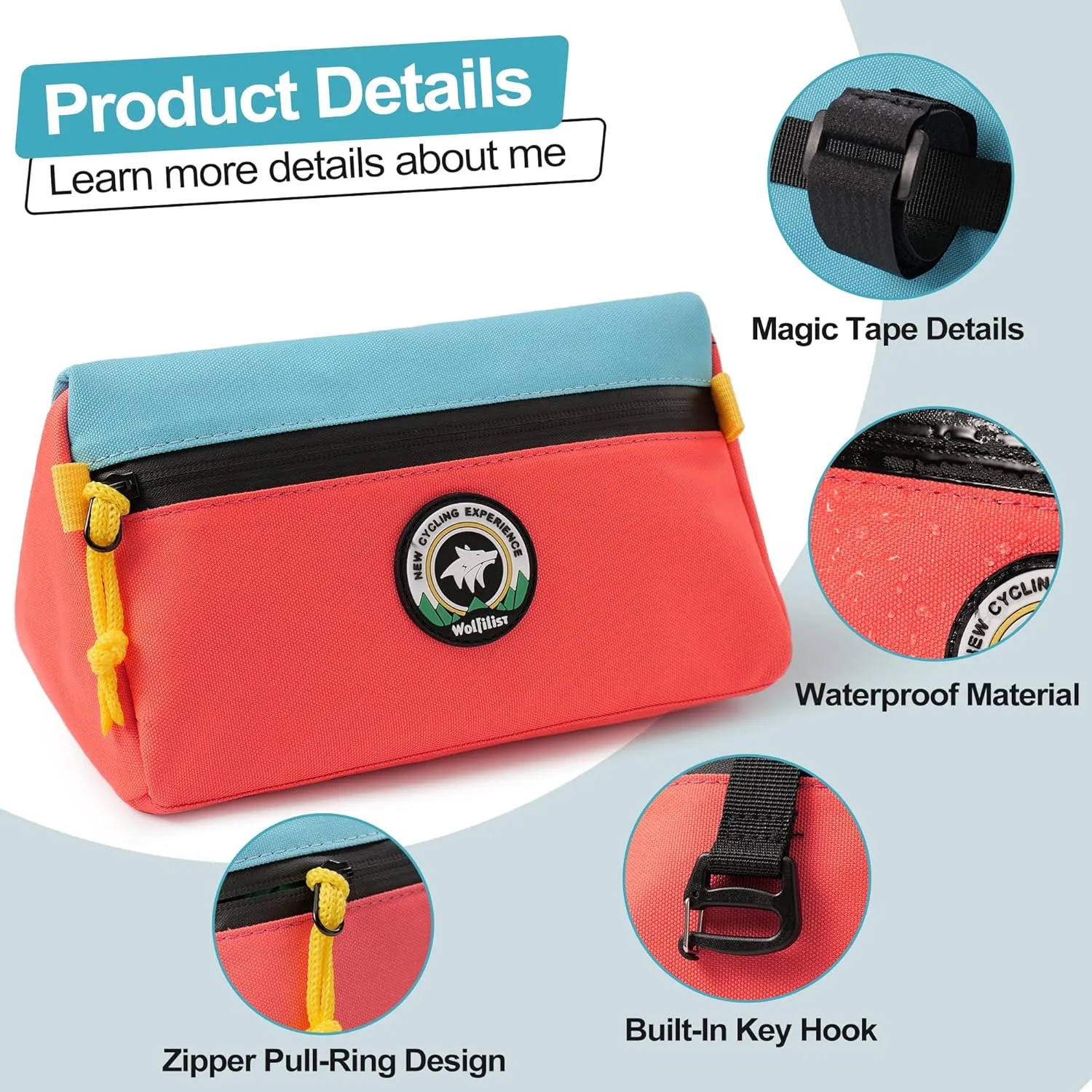 Bike Handlebar Bag - Outdoor Cycling Bag for Front Handlebars, Balance Bikes, Mountain Bikes & Road Bicycles