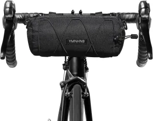 Bike Handlebar Bag, Waterproof Bicycle Storage Pouch, Cylindrical Handlebar Bag with Shoulder Strap & Elastic Cord, Fits Road & Mountain Bikes
