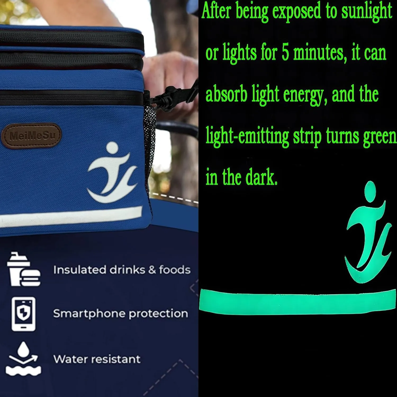 Bike Handlebar Bag with Touch Screen Phone Holder, Waterproof Front Basket, Insulated Cooler Lunch Bag