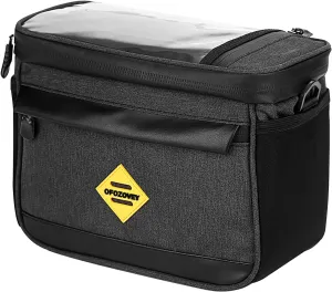 Bike Handlebar Bag,bike basket with TPU Touch Screen, Water-Resistant & Insulated Design in bike basket front, 4.5L Large Capacity bike bag,Shoulder Bag Storage Bag Commuting, Outdoor Adventures
