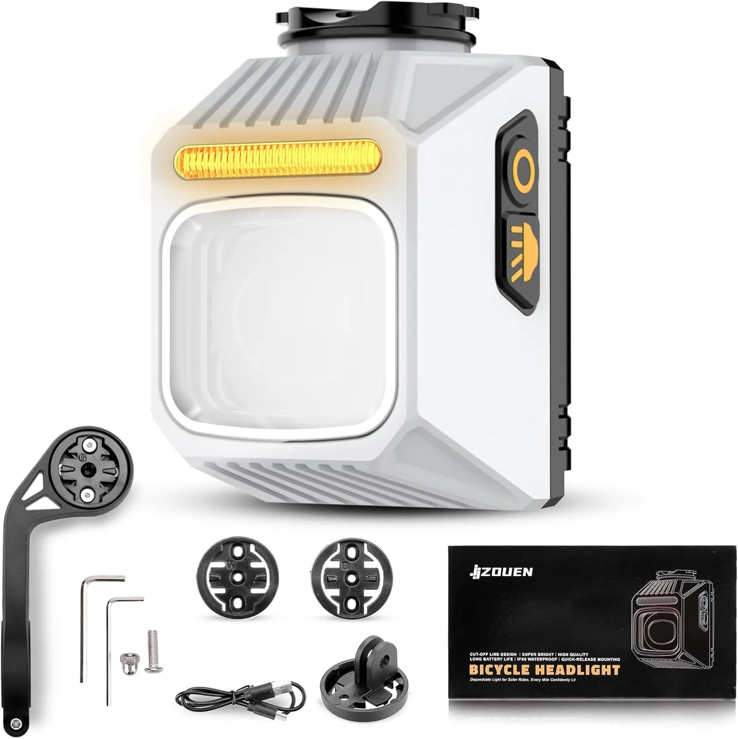 Bike Light, Underneath Mounted Headlight for Night Riding, 1200LM Cut-Off Line Beam, Rechargeable Front Bicycle Light, 9 Modes, IPX6 Waterproof for Road MTB E-Bike