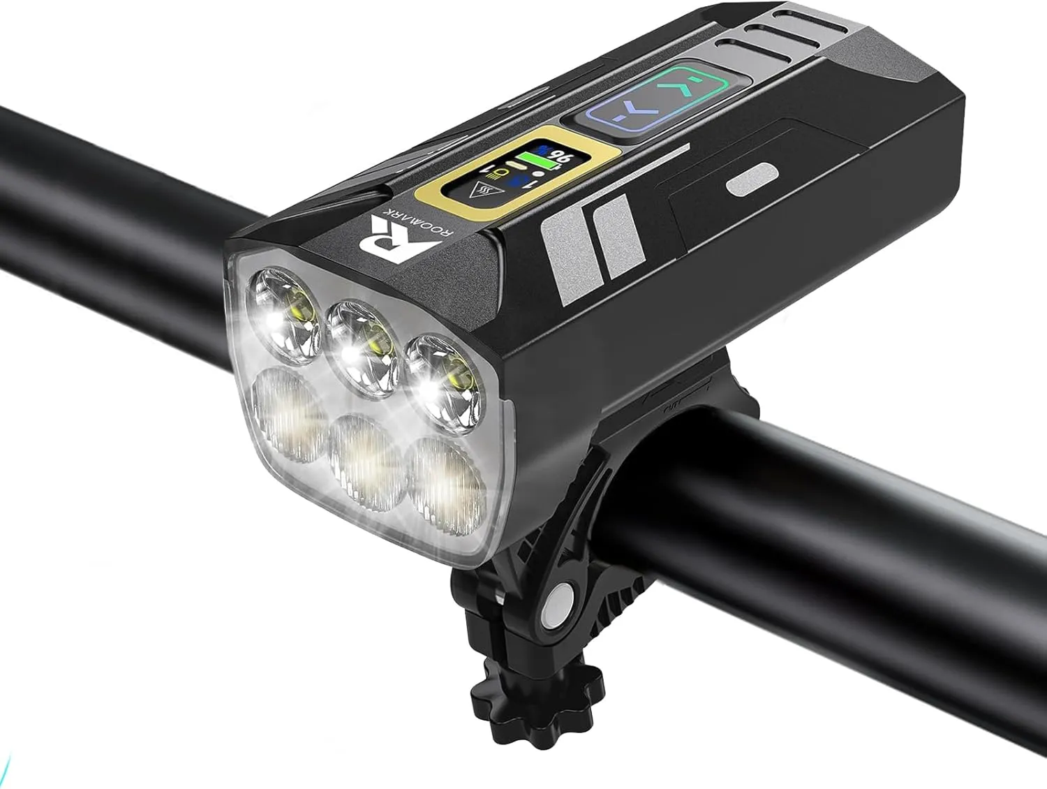 Bike Lights for Night Riding, 2000 Lumens Bike Lights with 6 LED, Aluminum 360°Rotatable Bike Headlight, Super Bright Road Mountain-13 Modes, Runtime 48  h, IP65 Waterproof, USB Rechargeable