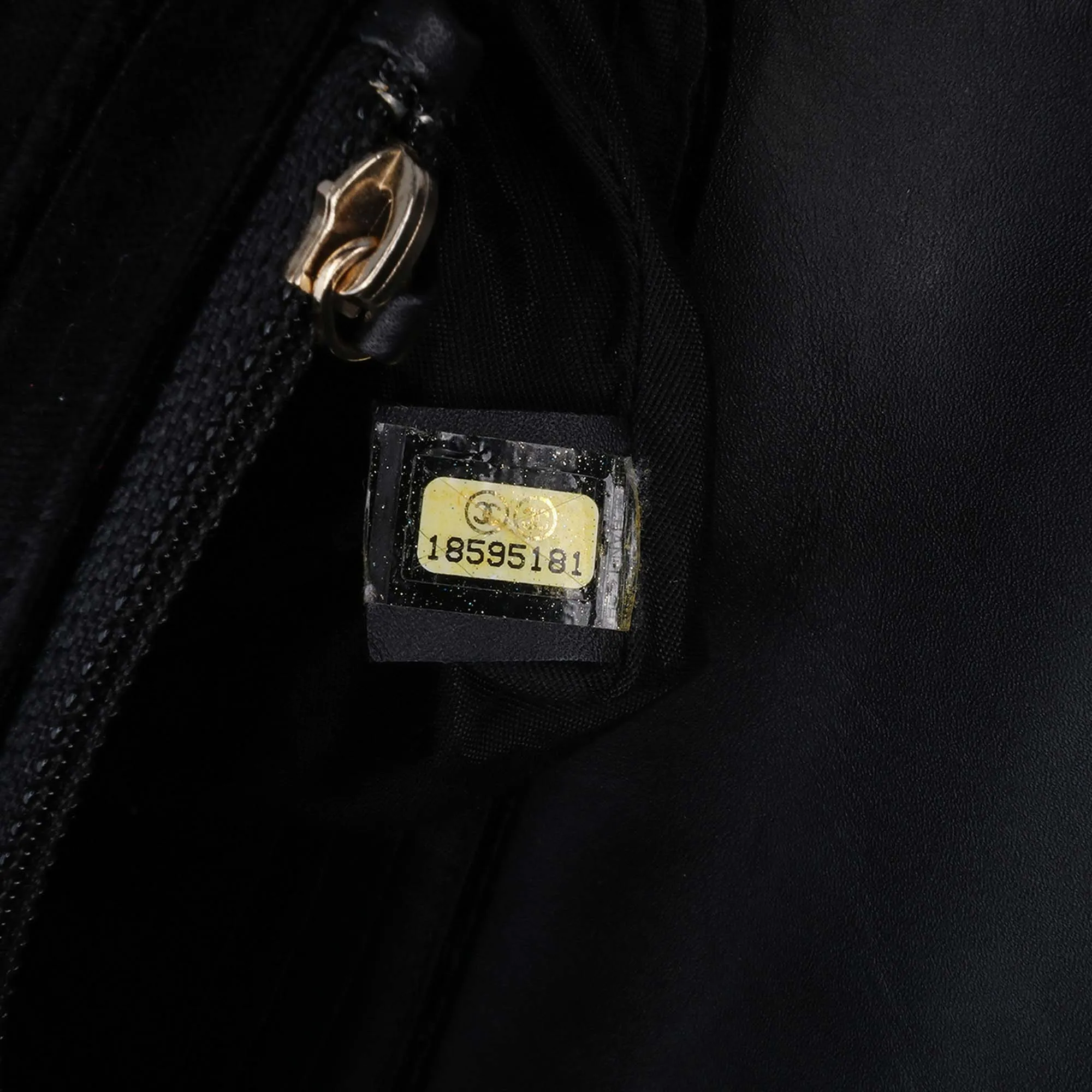 Black Chanel CC Velvet Half Moon Wallet on Chain Crossbody Bag