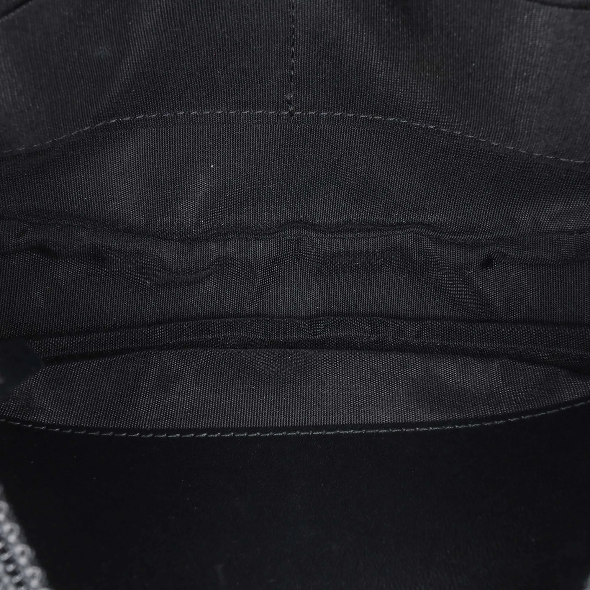 Black Chanel CC Velvet Half Moon Wallet on Chain Crossbody Bag