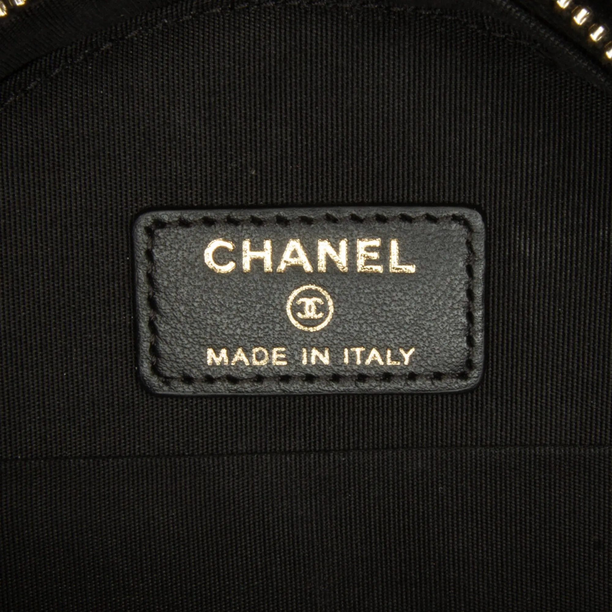 Black Chanel Velvet Pearl Sequin Round Crossbody