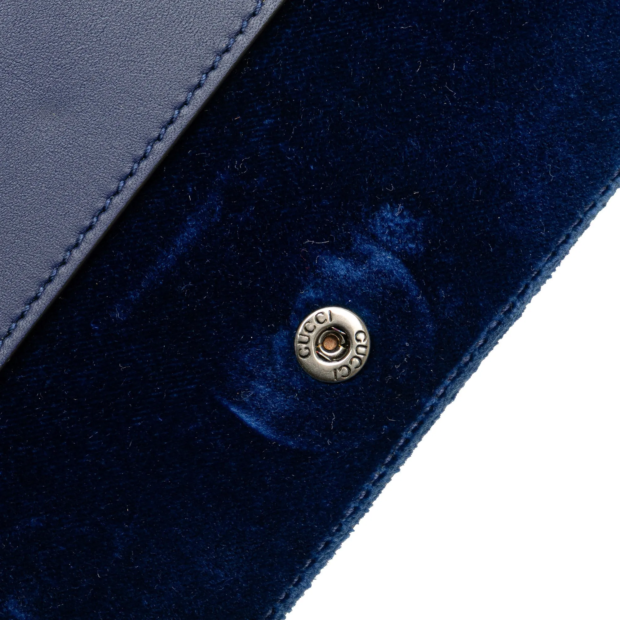 Blue Gucci Super Mini Velvet Dionysus Crossbody