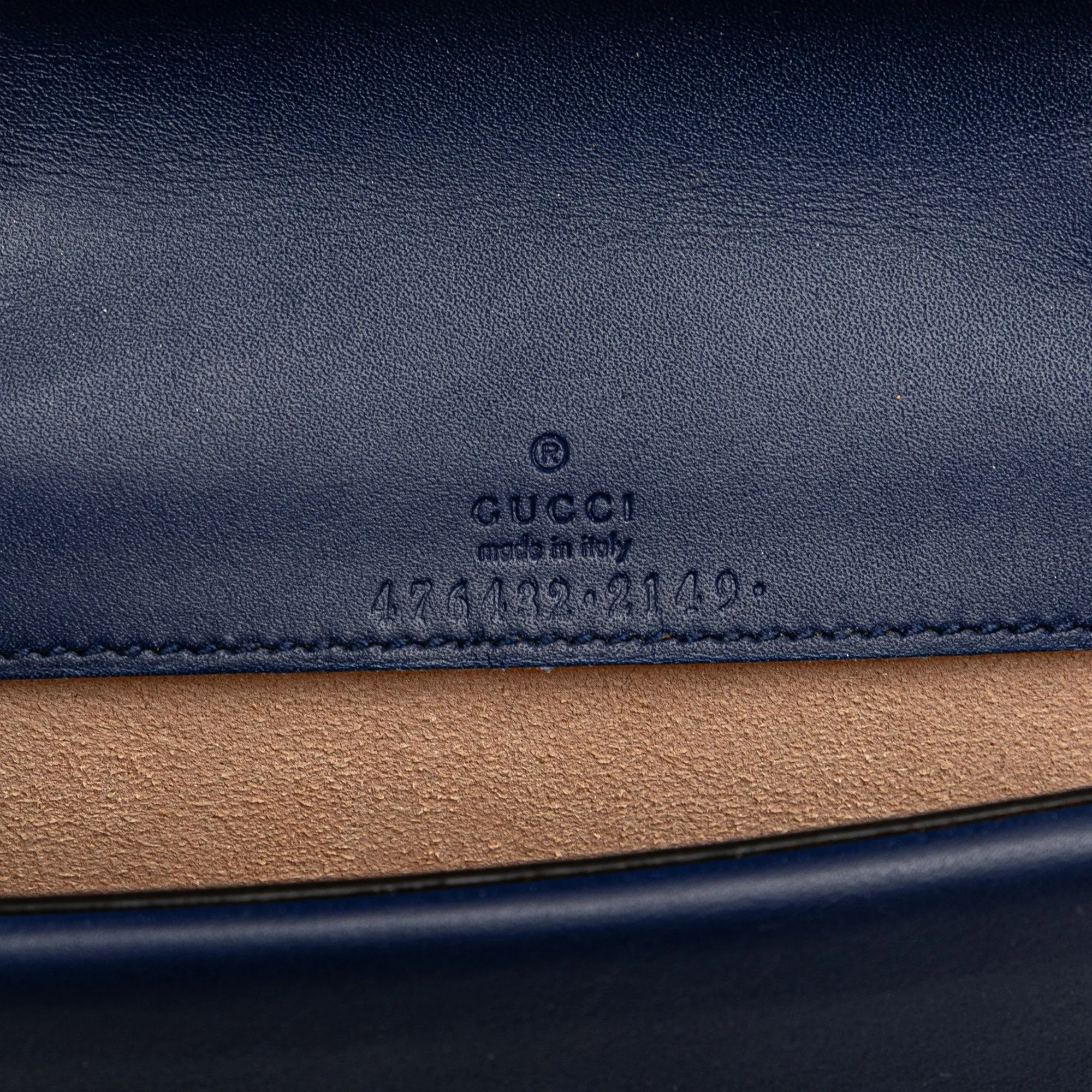 Blue Gucci Super Mini Velvet Dionysus Crossbody