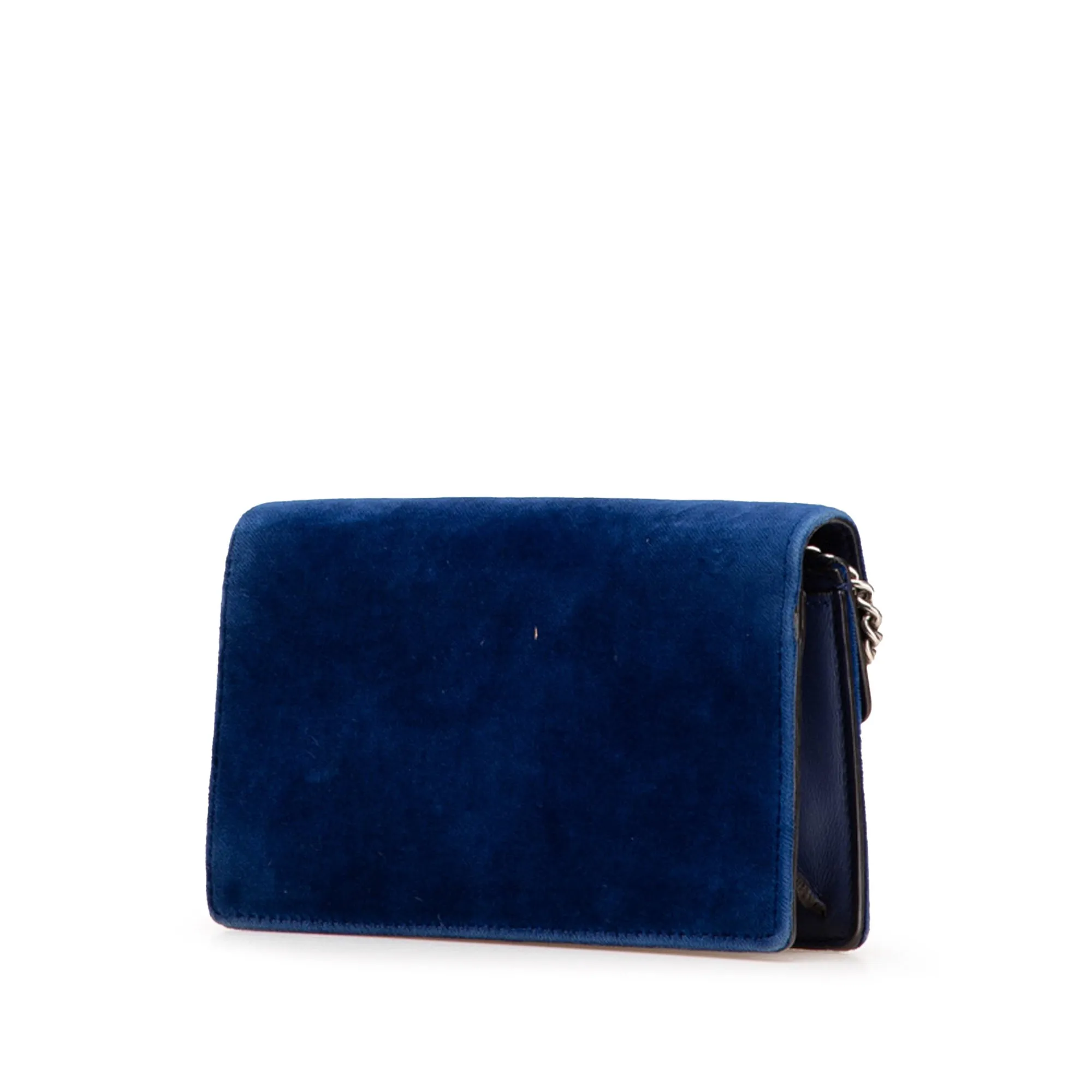 Blue Gucci Super Mini Velvet Dionysus Crossbody