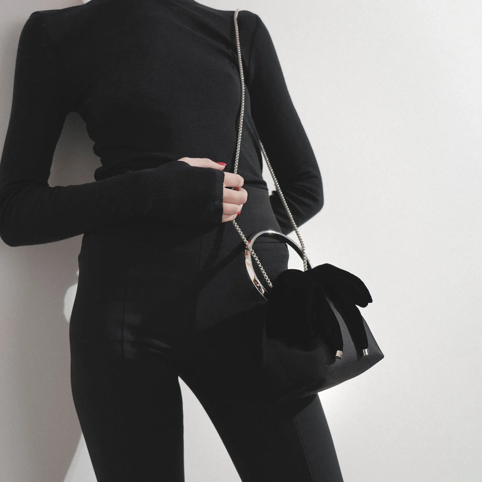 Bon Bon black velvet bag