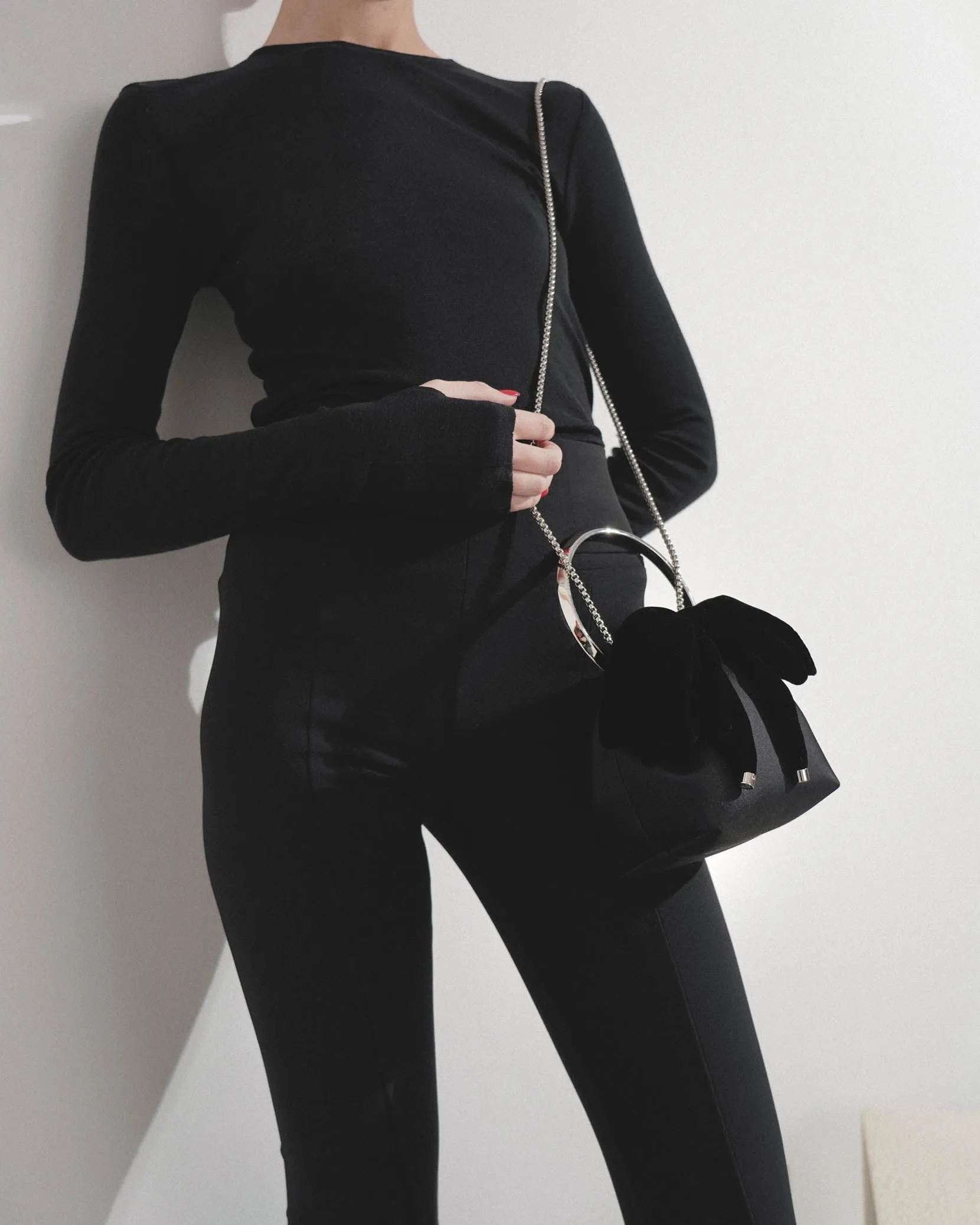 Bon Bon black velvet bag