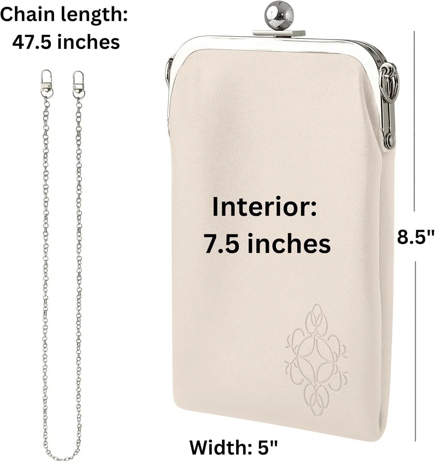 BORSALI Sunglass Case - Soft Double eyeglass & phone purse for women with crossbody chain