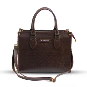 Brown Belle Check Carry Bag