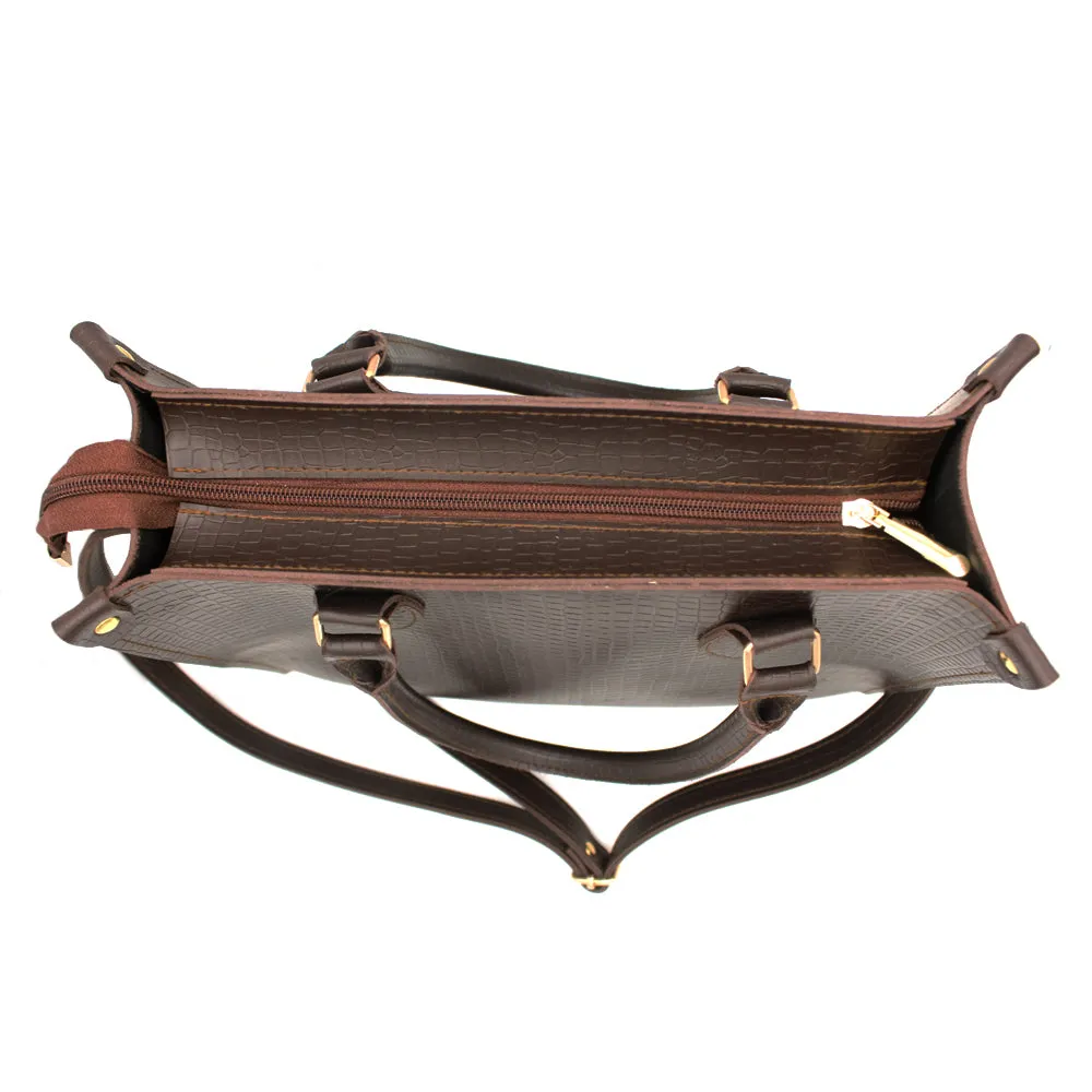 Brown Belle Check Carry Bag