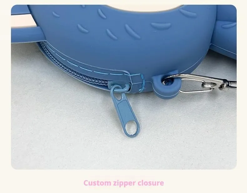 Bubble Mart children's bag cartoon cute crossbody coin purse men's and women's bags Child toy bag(Blue, Big-7)