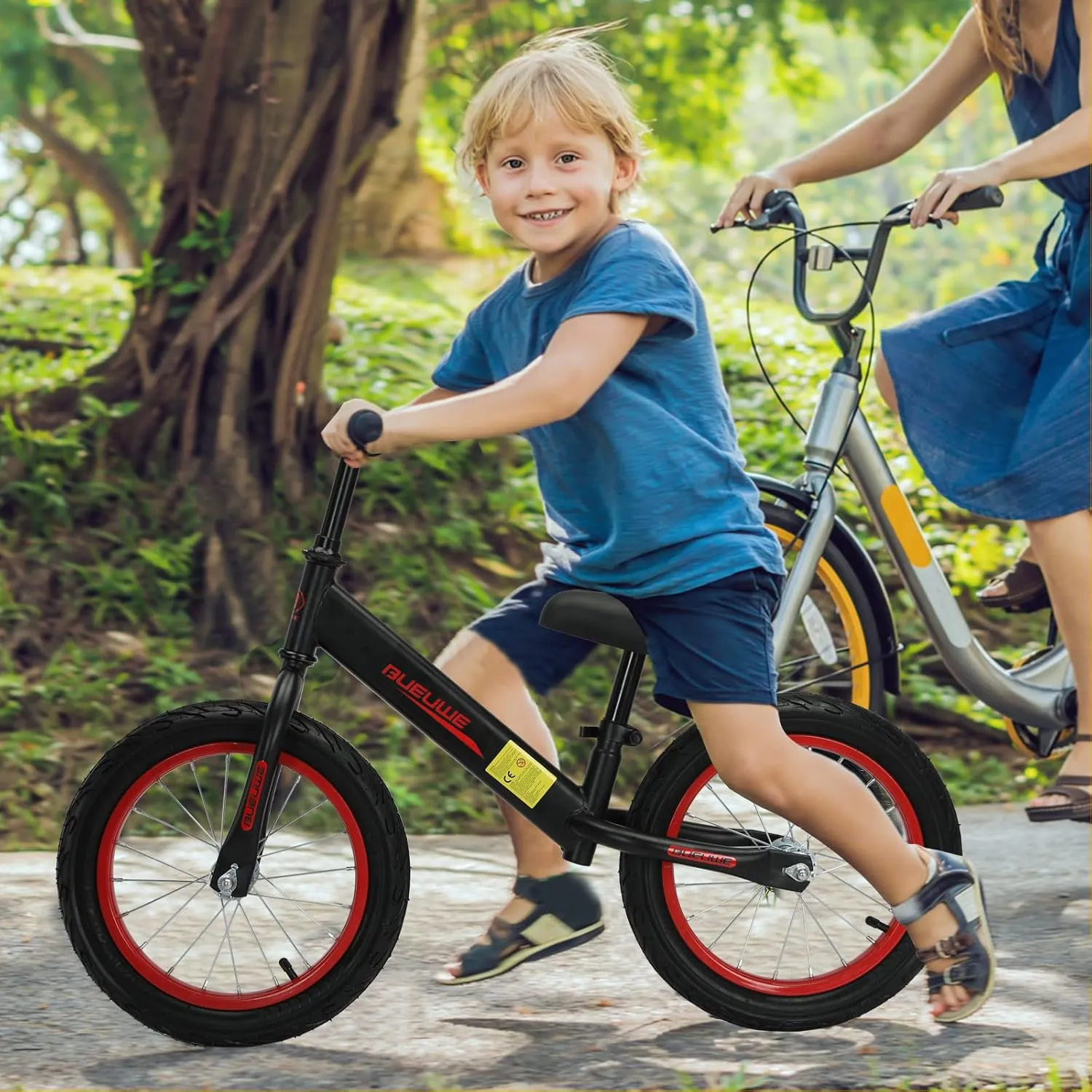 Bueuwe 16 inch Balance Bike for 4 5 6 7 8 Year Old Boys Girls, No Pedal Kids Bikes, Toddler Training Bicycle with Adjustable Seat, Best Gift