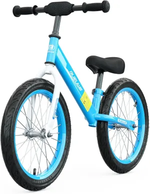 Bueuwe 16 inch Balance Bike for 4 5 6 7 8 Year Old Boys Girls, No Pedal Kids Bikes, Toddler Training Bicycle with Adjustable Seat, Best Gift