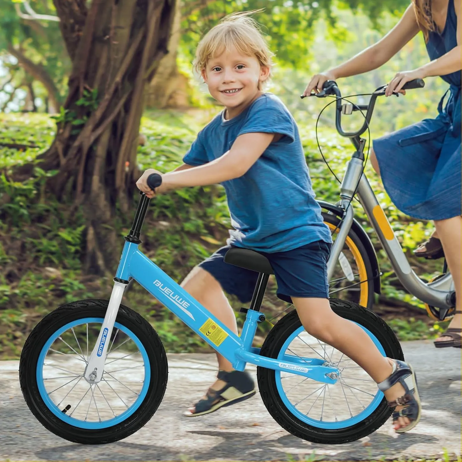 Bueuwe 16 inch Balance Bike for 4 5 6 7 8 Year Old Boys Girls, No Pedal Kids Bikes, Toddler Training Bicycle with Adjustable Seat, Best Gift