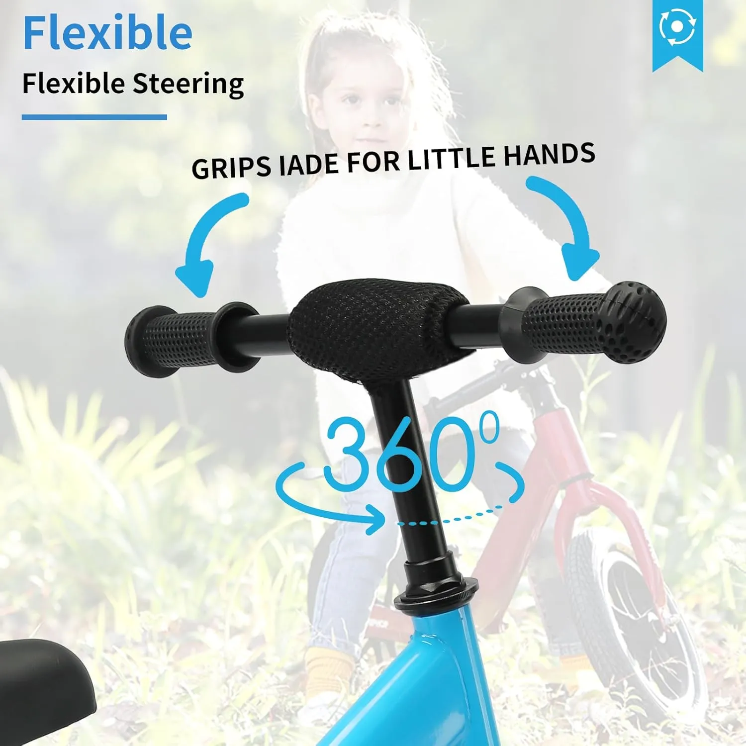 Bueuwe 16 inch Balance Bike for 4 5 6 7 8 Year Old Boys Girls, No Pedal Kids Bikes, Toddler Training Bicycle with Adjustable Seat, Best Gift