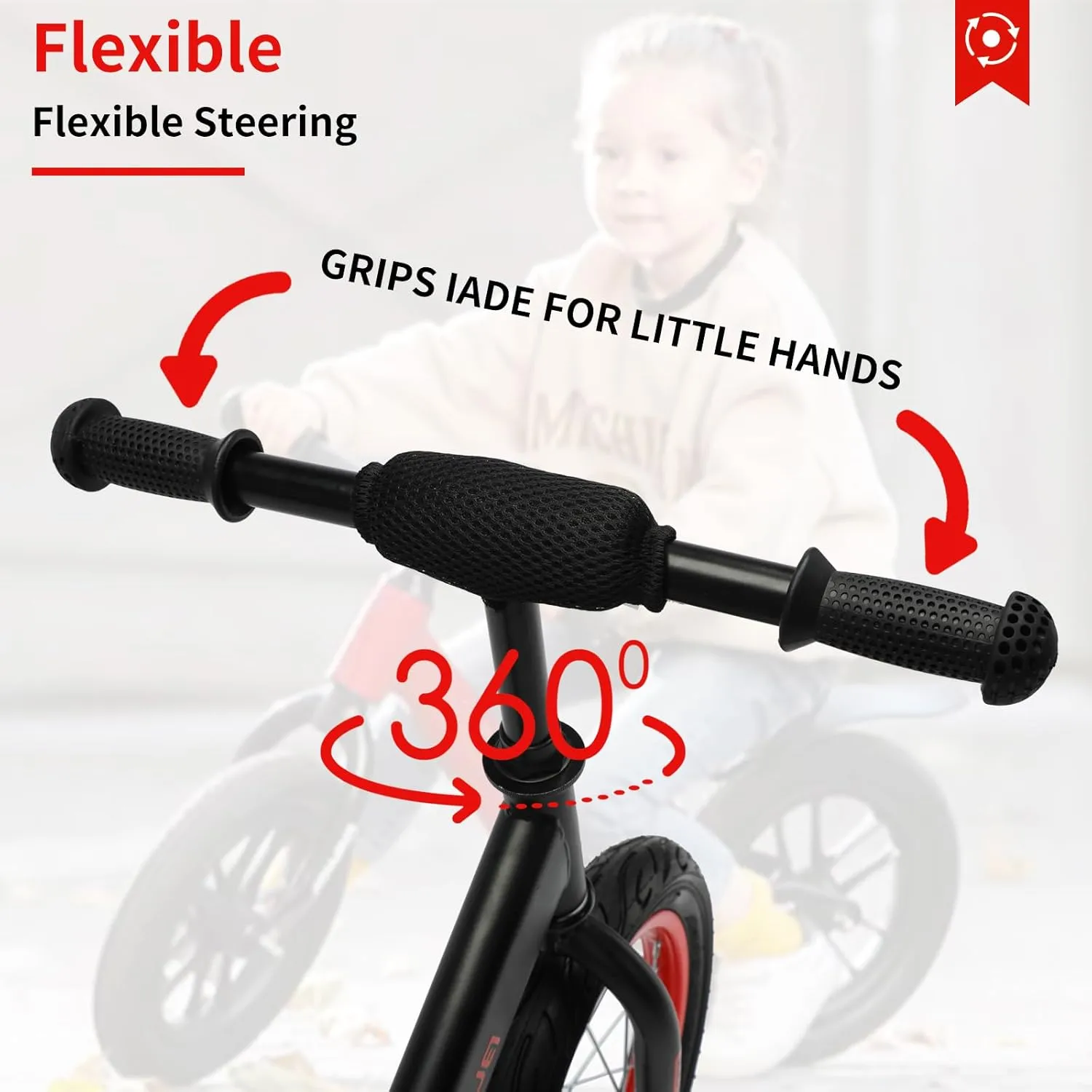 Bueuwe 16 inch Balance Bike for 4 5 6 7 8 Year Old Boys Girls, No Pedal Kids Bikes, Toddler Training Bicycle with Adjustable Seat, Best Gift