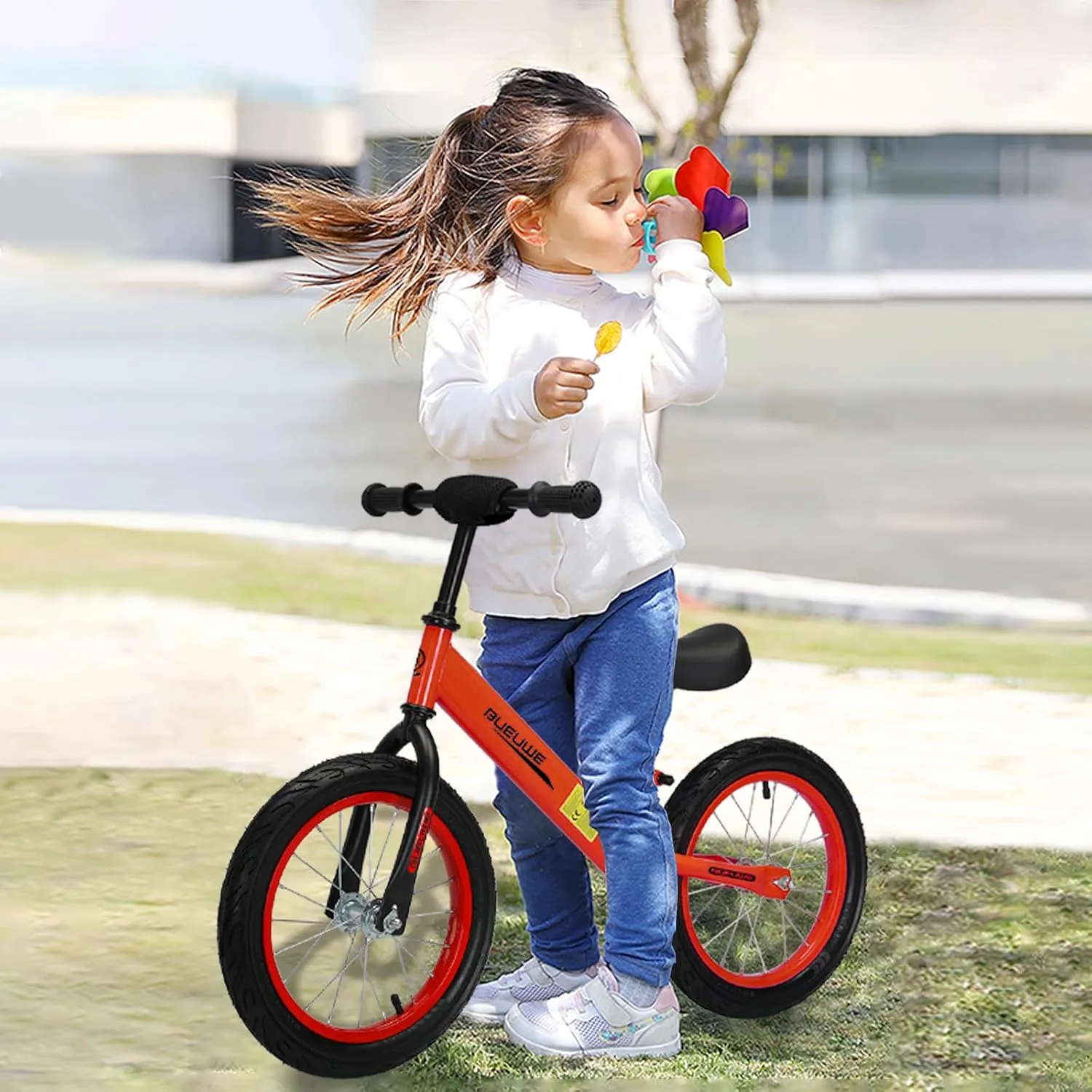 Bueuwe 16 inch Balance Bike for 4 5 6 7 8 Year Old Boys Girls, No Pedal Kids Bikes, Toddler Training Bicycle with Adjustable Seat, Best Gift
