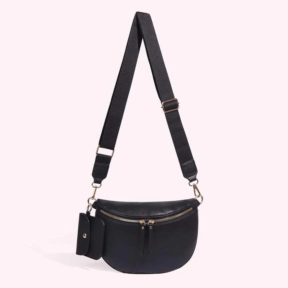 Bum Bags for Women Crossbody Fanny Packs PU Leather Cross Body Bum Purse Belt Bag Bumbags for Work Shopping Daily