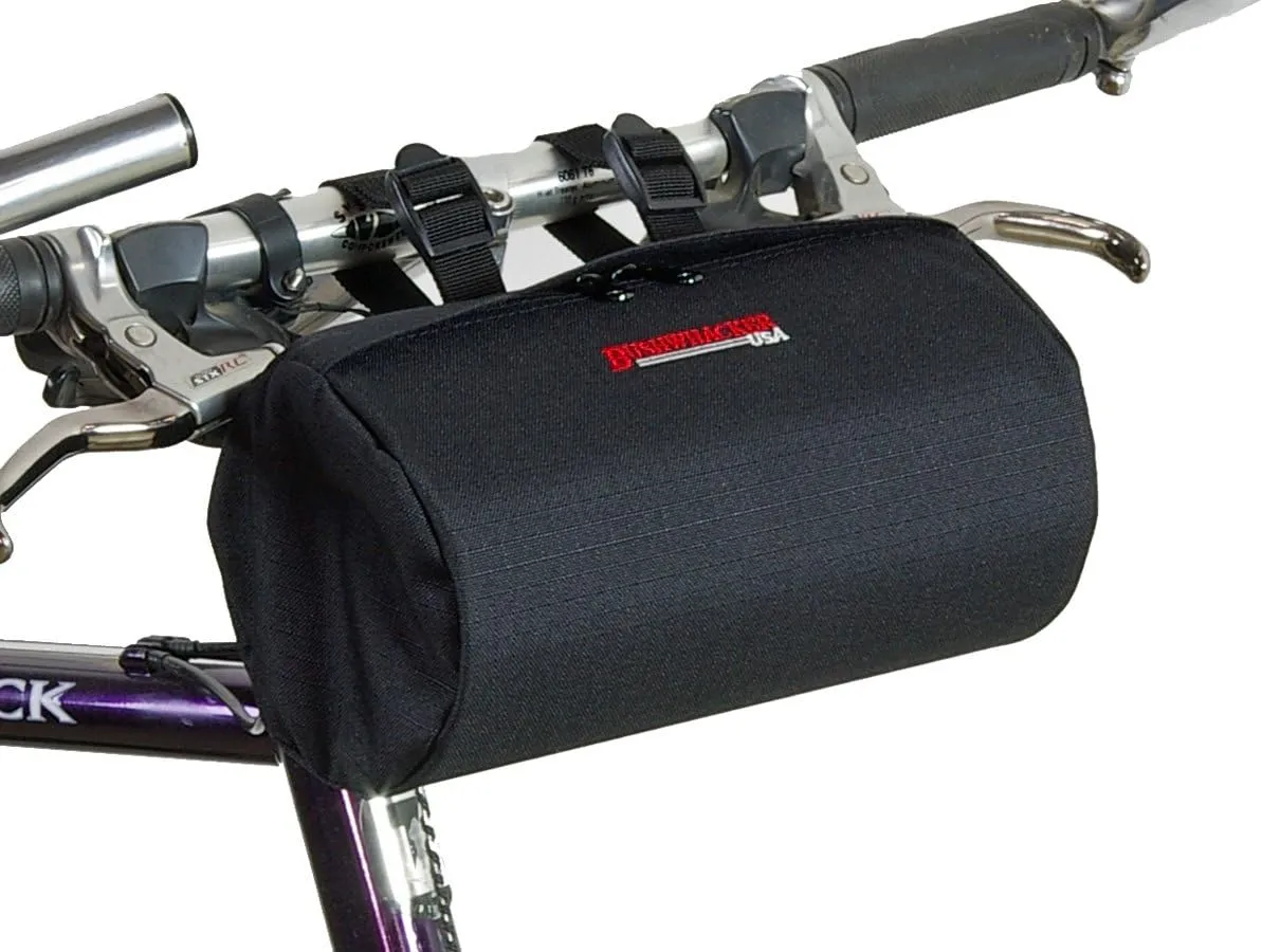 Bushwhacker Cody Black Bicycle Handlebar & Seat Bag – Versatile Cycling Pack for Bike Cylinder Storage, Saddle Bag for Front or Rear Accessories, Ideal for Commuting and Outdoor Adventures