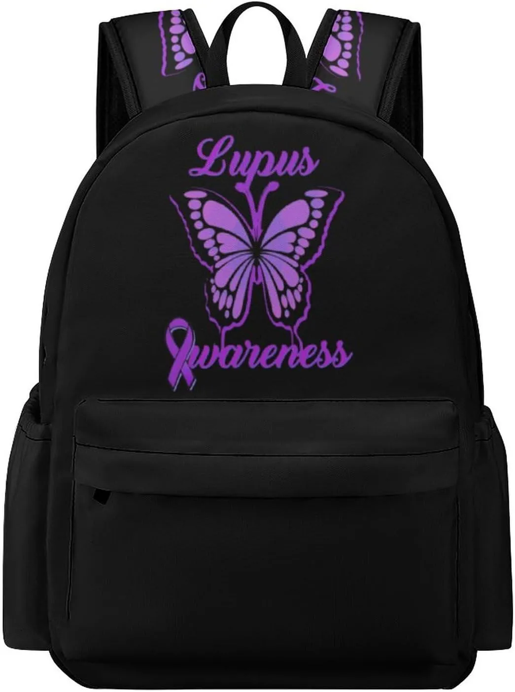 Butterfly Lupus Awareness Ribbon Travel Backpack for Men Women 16.5 Inch Lightweight Computer Laptop Bag Daypack