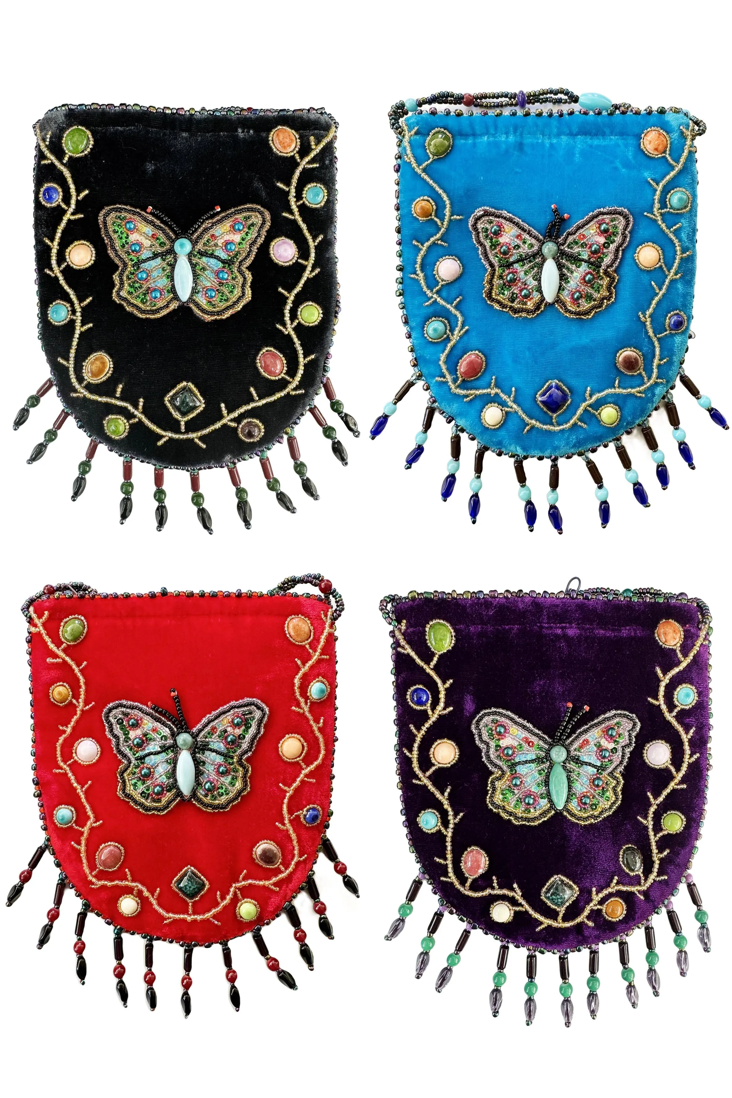 Butterfly Pattern Velvet Crossbody MUG-Butterfly