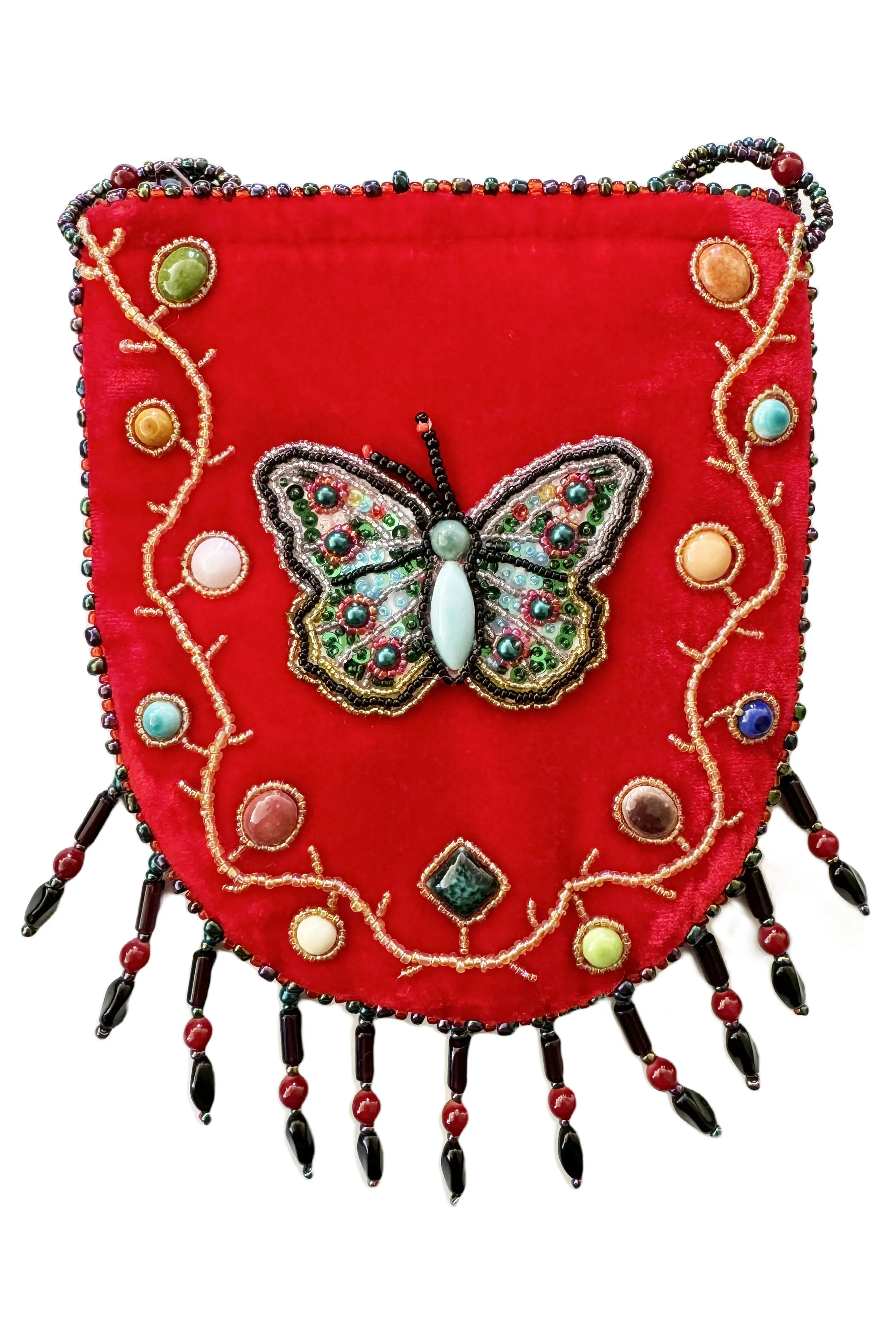 Butterfly Pattern Velvet Crossbody MUG-Butterfly