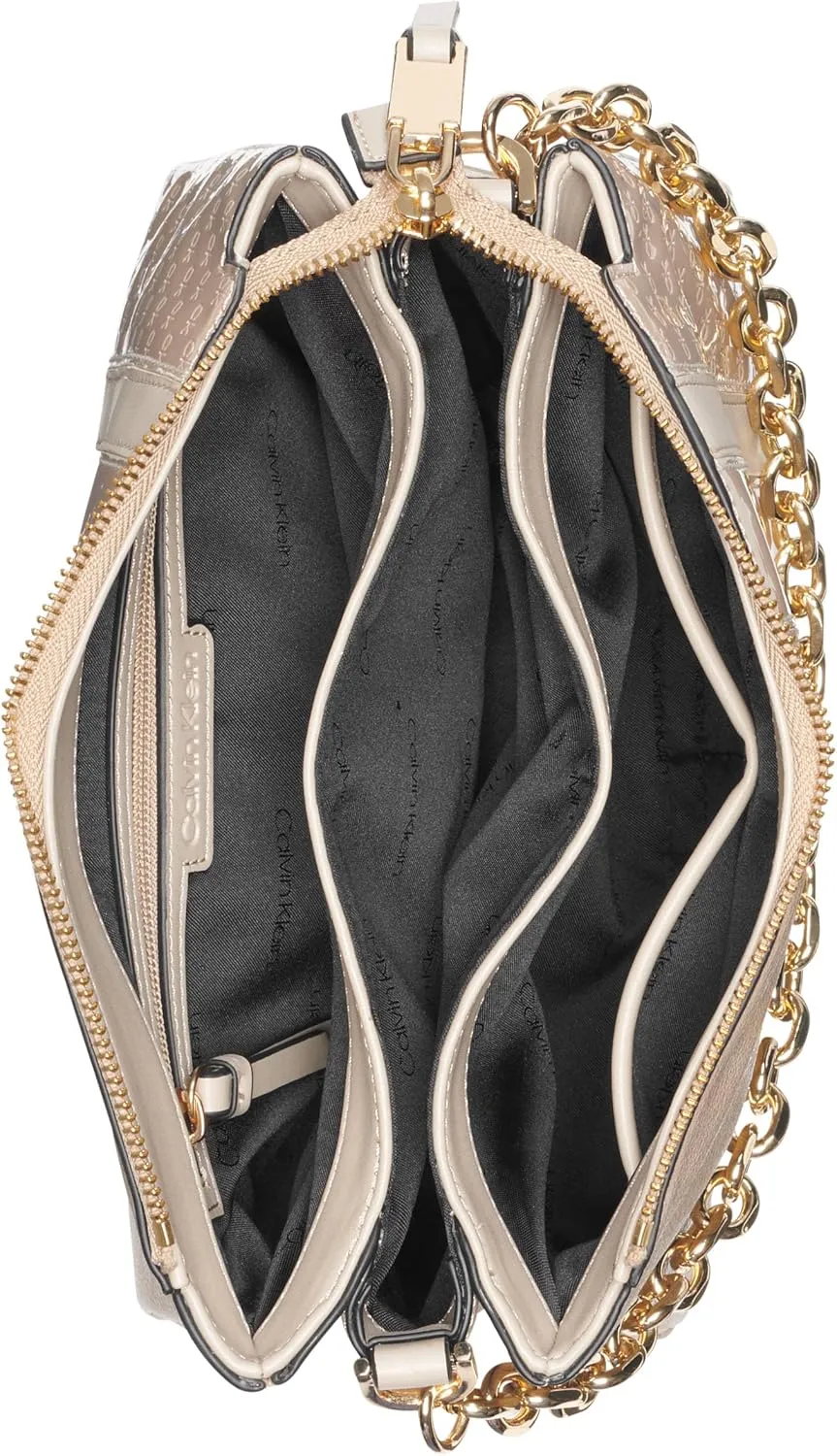 Calvin Klein Rain Triple Compartment Chain Crossbody