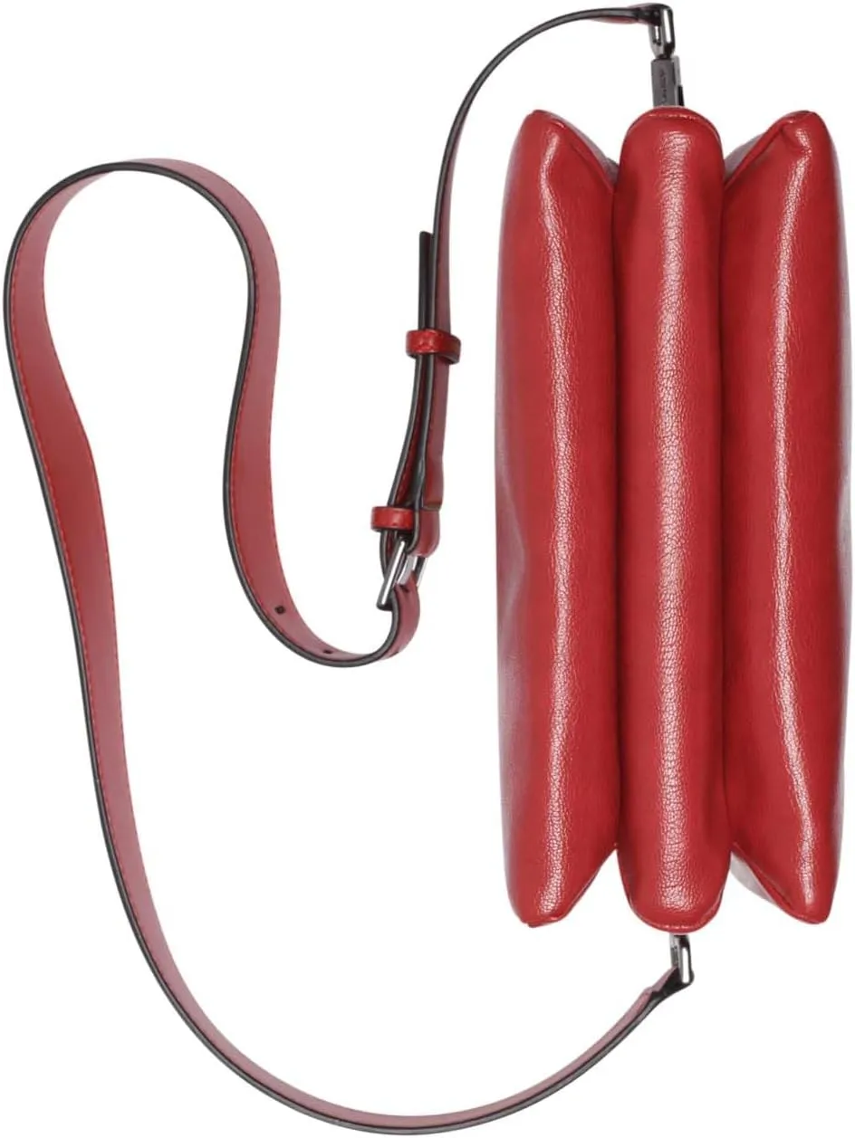 Calvin Klein Women's Rain Crossbody Bag – Vegan Leather with Chain Purse Strap, 3 Pockets