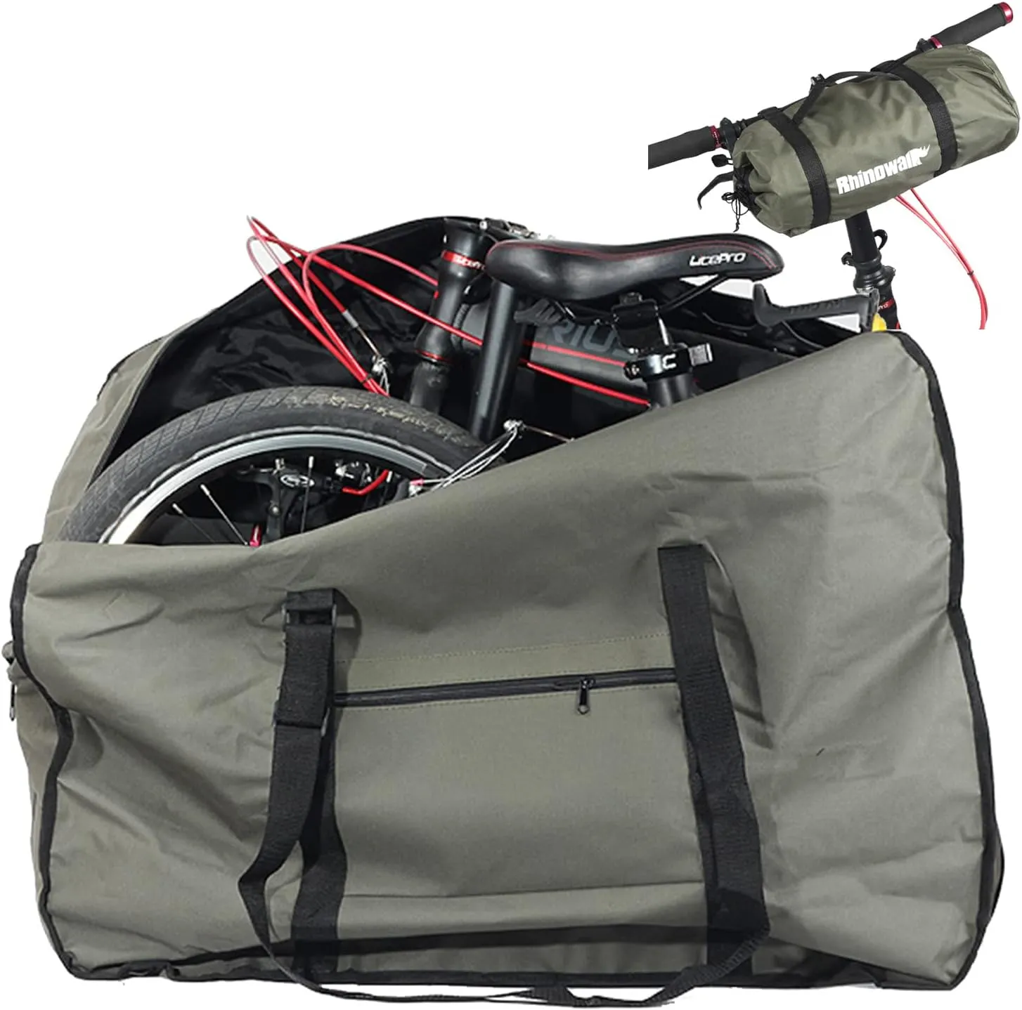 CamGo 20 Inch Folding Bike Bag - Waterproof Bicycle Travel Case Outdoors Bike Transport Bag for Cars Train Air Travel