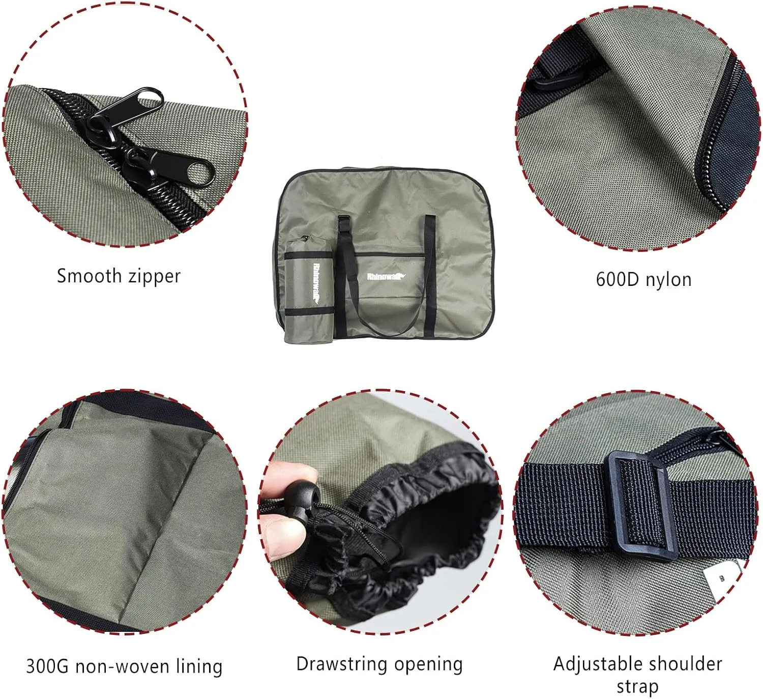 CamGo 20 Inch Folding Bike Bag - Waterproof Bicycle Travel Case Outdoors Bike Transport Bag for Cars Train Air Travel