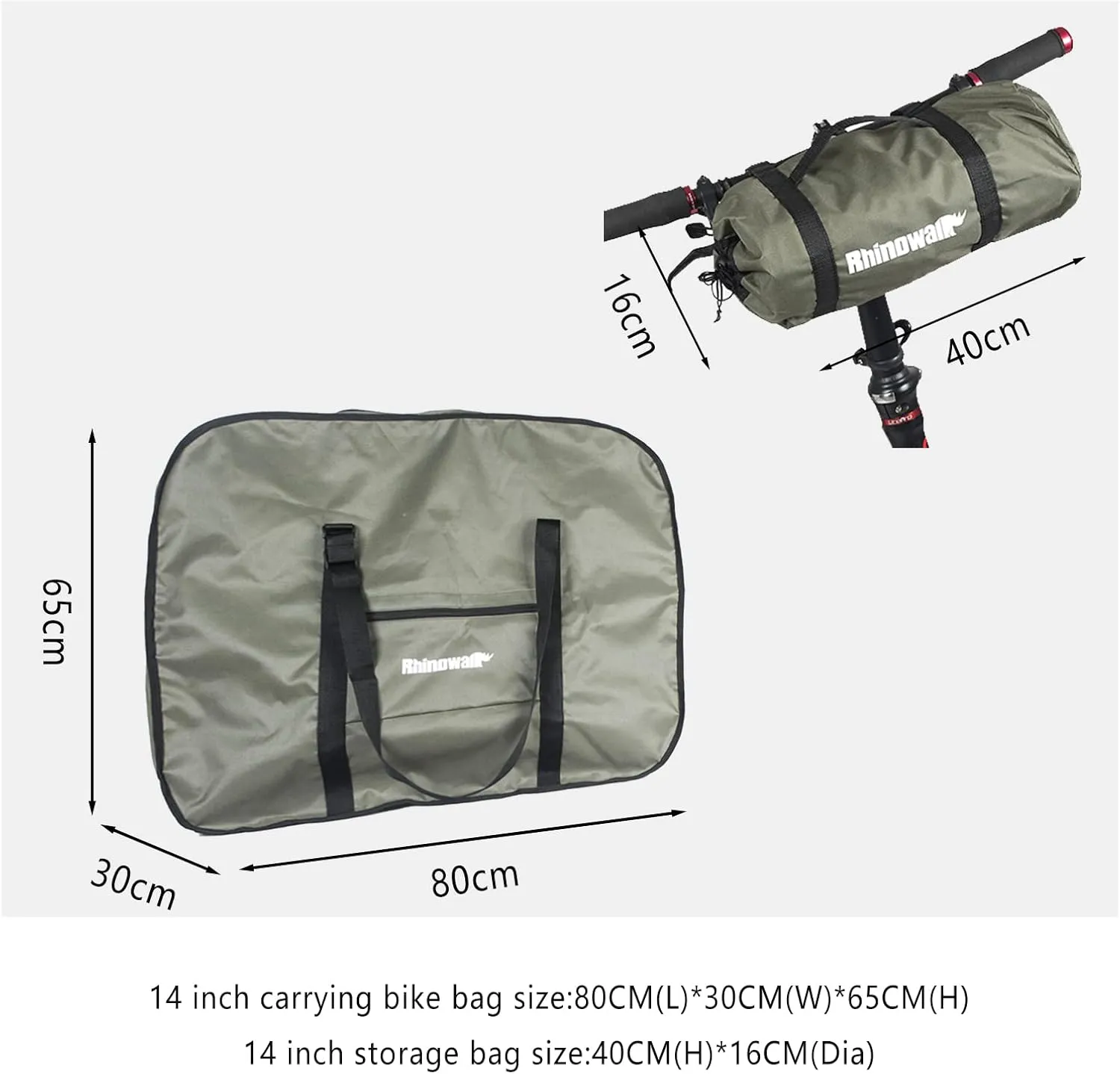 CamGo 20 Inch Folding Bike Bag - Waterproof Bicycle Travel Case Outdoors Bike Transport Bag for Cars Train Air Travel