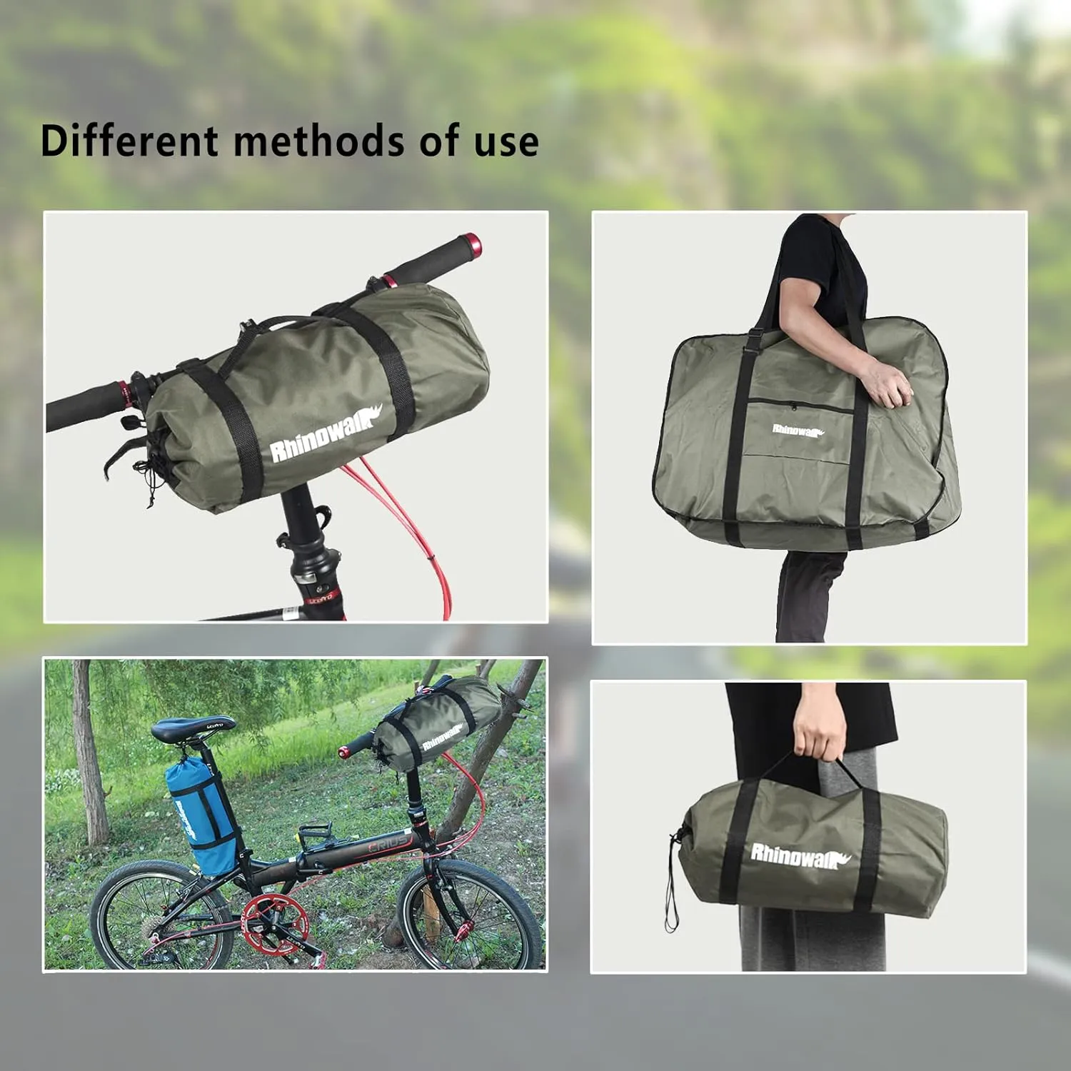 CamGo 20 Inch Folding Bike Bag - Waterproof Bicycle Travel Case Outdoors Bike Transport Bag for Cars Train Air Travel