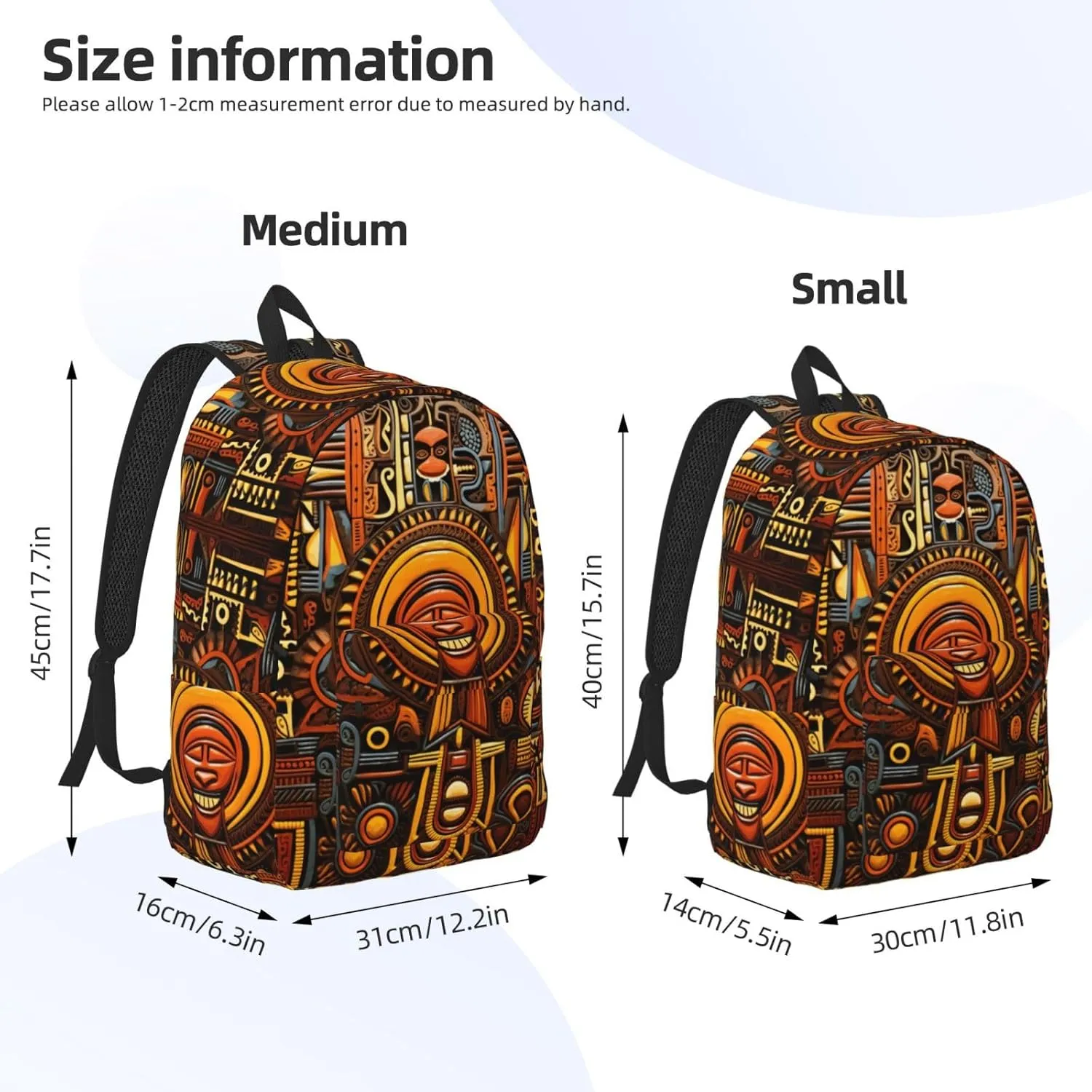 Canvas Fashions National Pattern Print Backpacks,Casual Lightweight Sports Rucksack Travel Multipurpose Bag