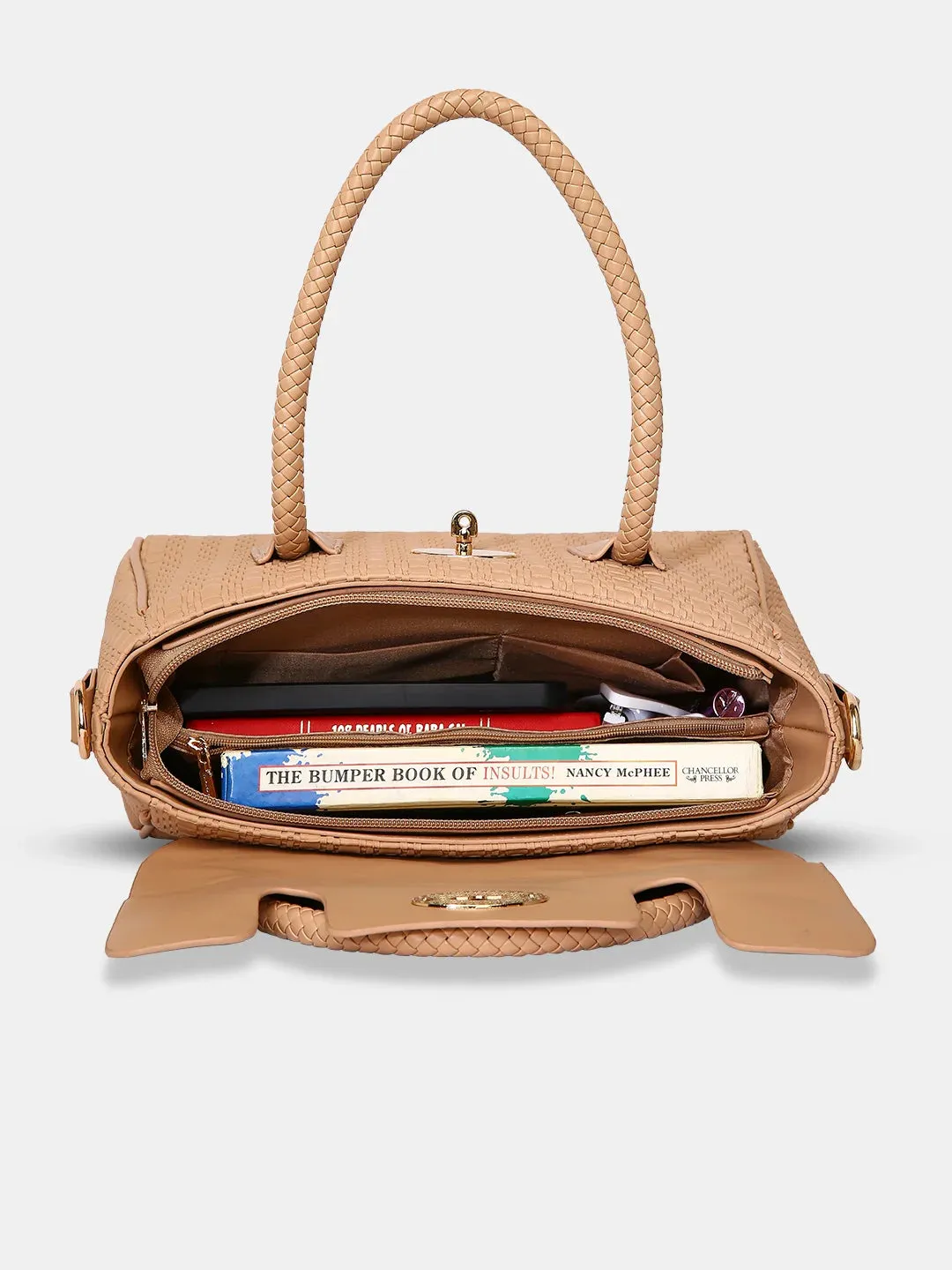Caprese Andrea Medium Khaki Office Tote Bag